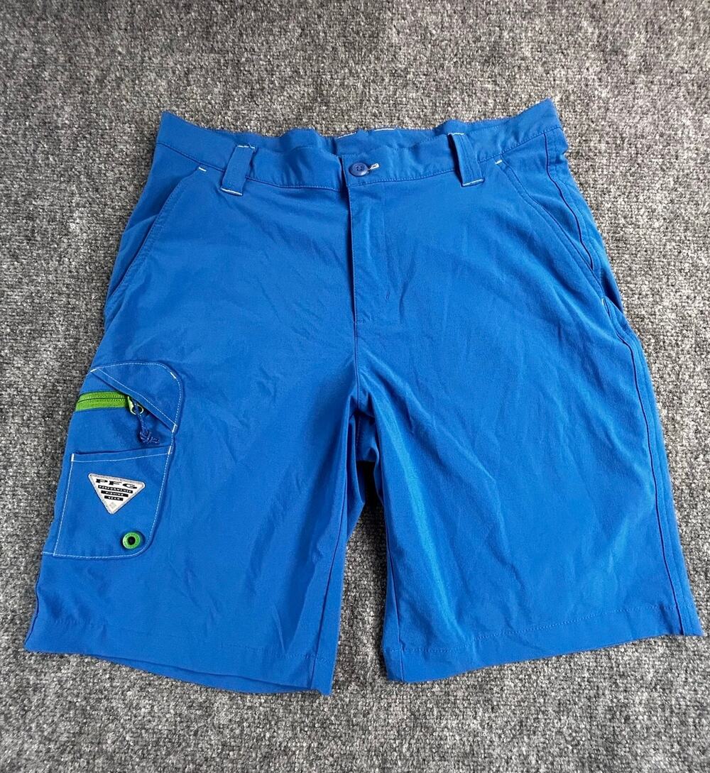 Columbia PFG Omni-Shield Fishing Shorts Blue Men's 32 Performance Cargo